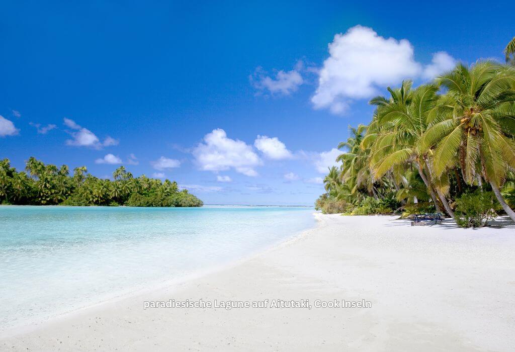 Die paradiesische Lagune von Aitutaki ist besonders bei One Foot Island traumhaft schön.