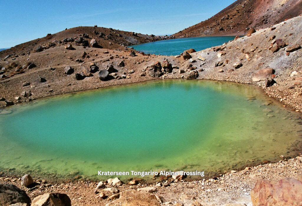 Emerald Lakes beim Tongariro Alpine Crossing auf der Nordinsel Neuseelands
