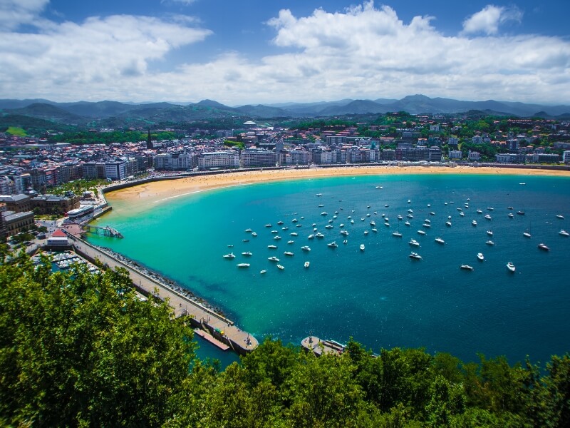 Blick auf San Sebastian, dem kulinarischen Zentrum des Baskenlandes
